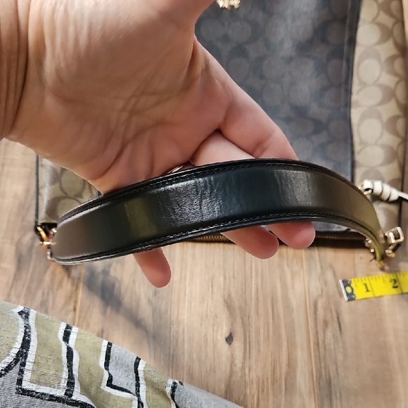 Coach Signature Marlon Women's Dark Brown and Tan Hobo Bag - Picture 15 of 17